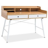 Skrivbord Emery - Vit/ek Skrivbord Emery - Vit/ek