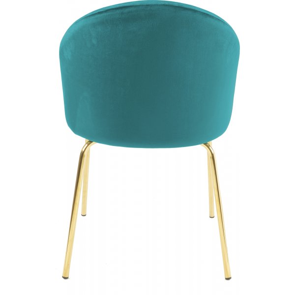 Giovani stol i grön sammet med ben i mässing + Textilrengöring för möbler Giovani stol i grön sammet med ben i mässing + Textilrengöring för möbler