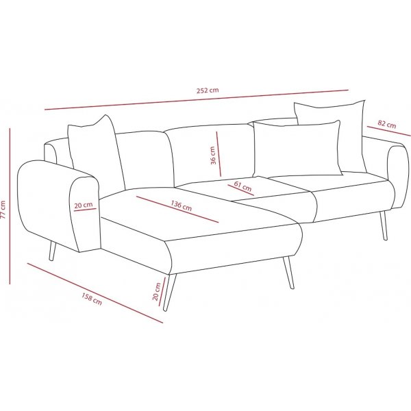 Canap-lit Flanko Anthracite - droite