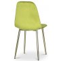 Bridge velvet stol - Grn/mssing