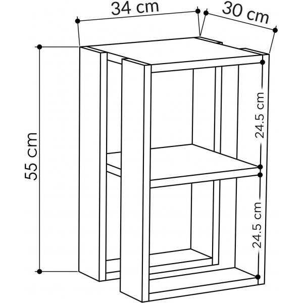 Lonie sängbord - Turkos Lonie sängbord - Turkos