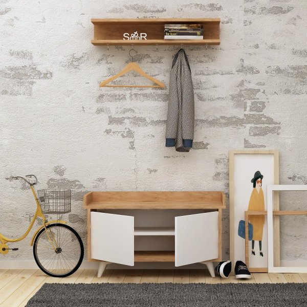 Meuble d\\\'entre Arasso - Chne/blanc