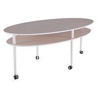 Casper soffbord ellips - Vit / ljus ek Casper soffbord ellips - Vit / ljus ek