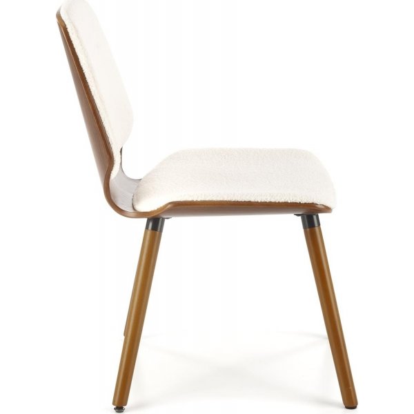 Chaise de salle à manger Cadeira 511 - Teddy/noyer Chaise de salle à manger Cadeira 511 - Teddy/noyer