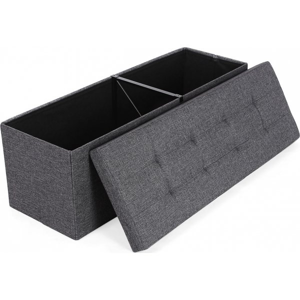 Joar sittbnk med frvaring 110 cm - Mrkgr