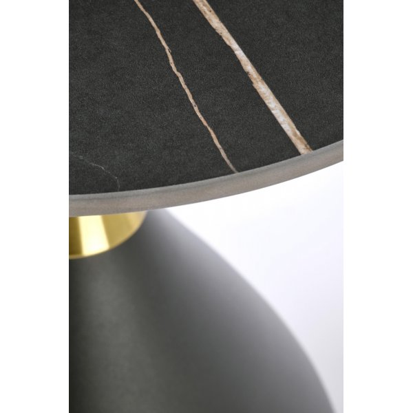 Scalita salontafel Ø50 cm - Zwart marmer/zwart/goud Scalita salontafel Ø50 cm - Zwart marmer/zwart/goud