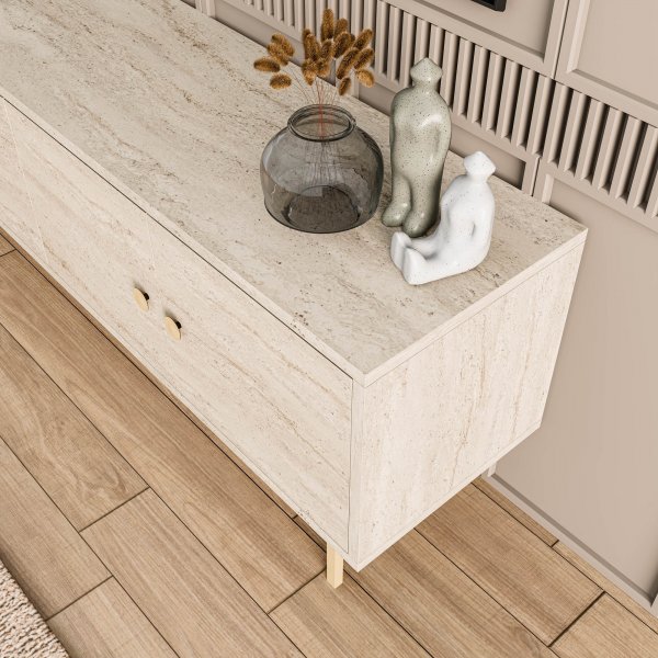 Diamond TV-bänk - Travertin Diamond TV-bänk - Travertin