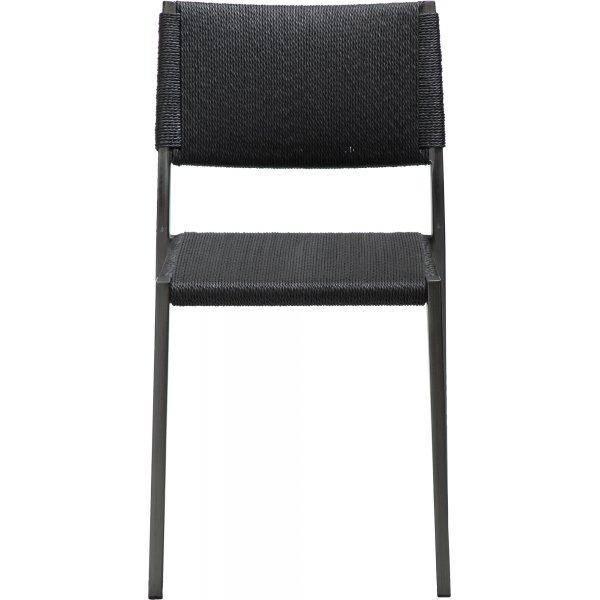 Chaise de salle  manger Loop - Noir/laiton antique