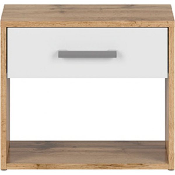 Matos nachtkastje - Eiken/wit