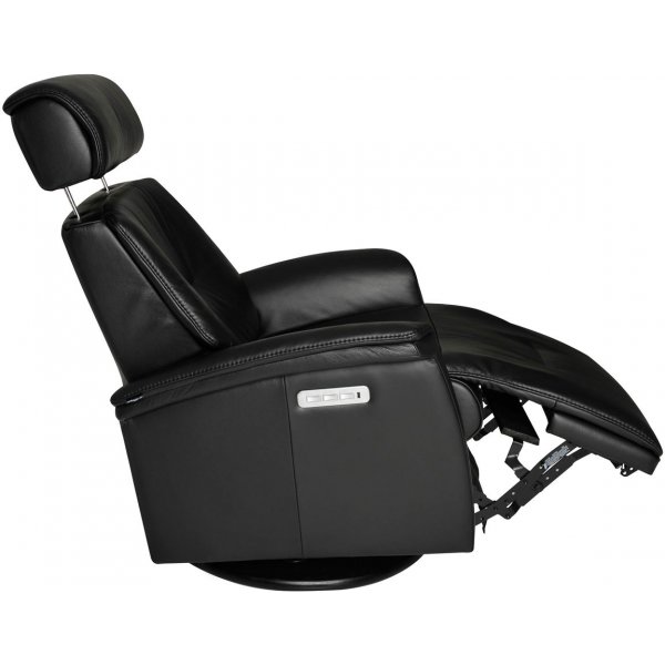 Fauteuil inclinable électrique Rome - Cuir noir Fauteuil inclinable électrique Rome - Cuir noir