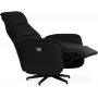 Comfort Saga (el) reclinerftlj med inbyggt fotstd - Svart ecolder