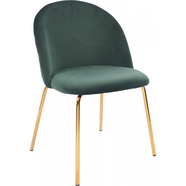 Stol i grön sammet och guldiga ben - Plaza Stol i grön sammet och guldiga ben - Plaza