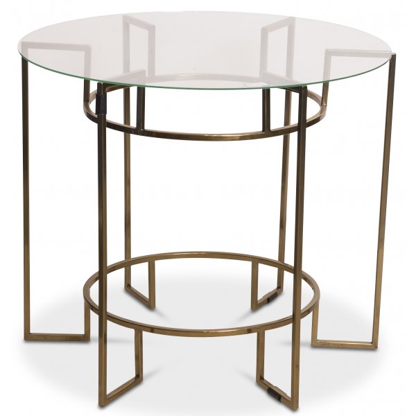 Prins soffbord 51 cm - Mssing/Glas