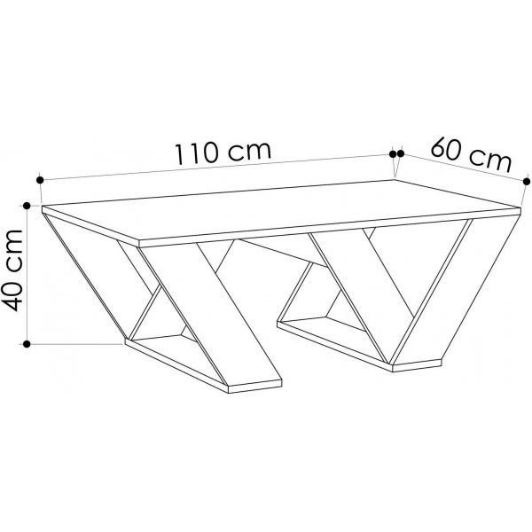 Pipra soffbord 110 x 60 cm - Carrara marmor