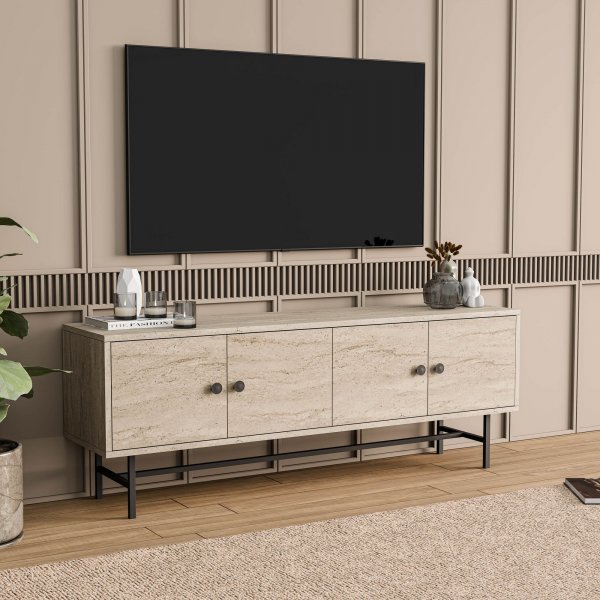 Diamond TV-bnk - Travertin