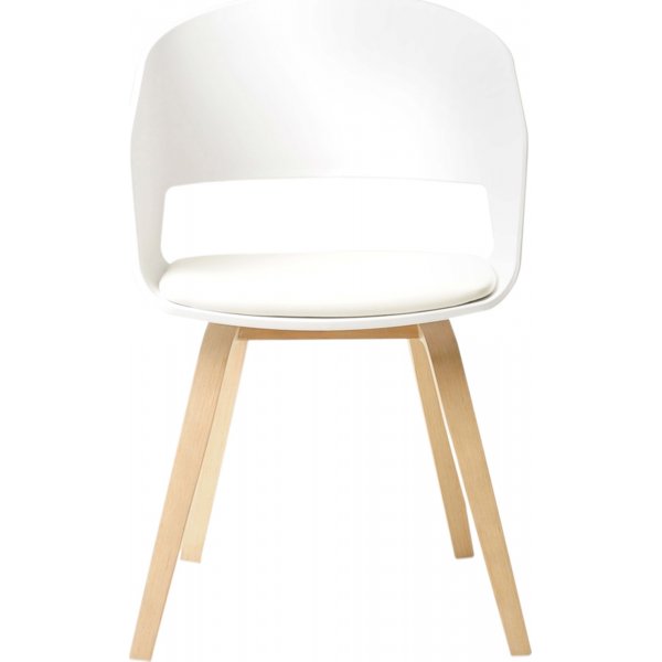 Chaise de salle à manger Vegas - Blanc/chêne huilé blanc Chaise de salle à manger Vegas - Blanc/chêne huilé blanc