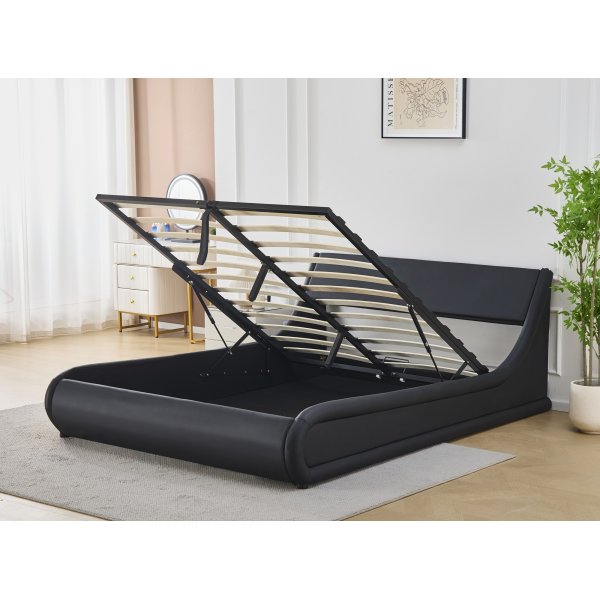 Sngram svart konstlder 160 x 200 cm