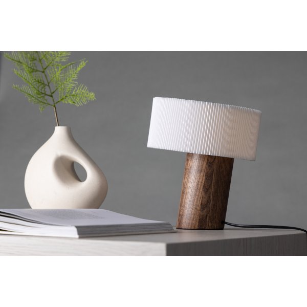 Bran�s bordslampa - Valn�t/Vit