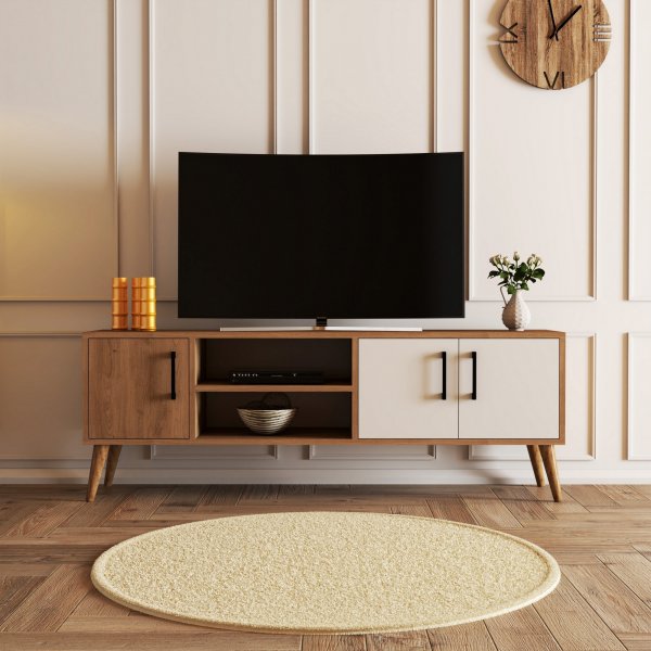 Exxen mediabank 150 cm - Eiken/wit Exxen mediabank 150 cm - Eiken/wit