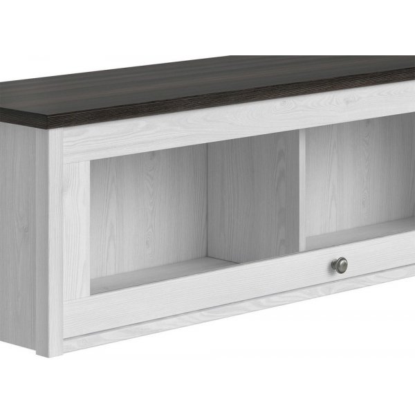 Salvador v�ggsk�p - Vit/svart/Glas