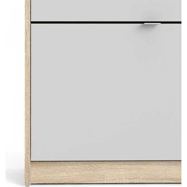 Shoes djupt skoskp med 3 fack - Ek/vit