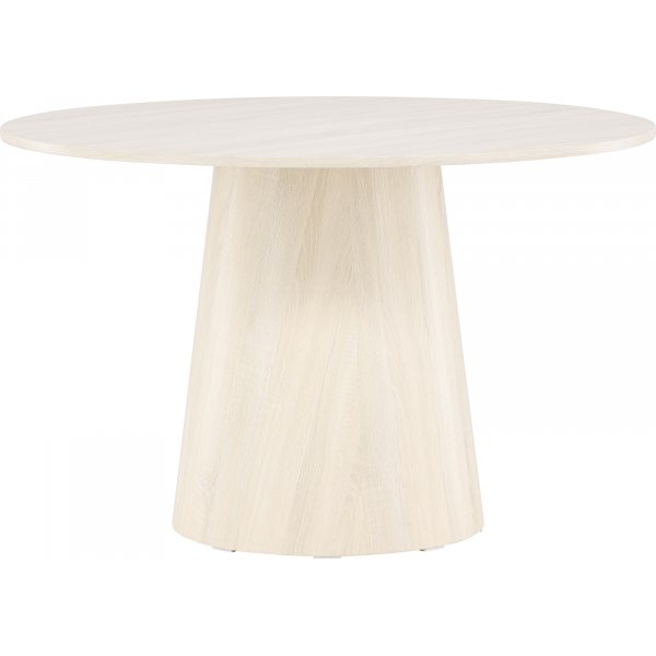 Lanzo runt matbord Ø120 cm - Vitputsad Lanzo runt matbord Ø120 cm - Vitputsad