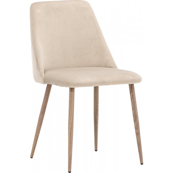 Matstol i beige sammet