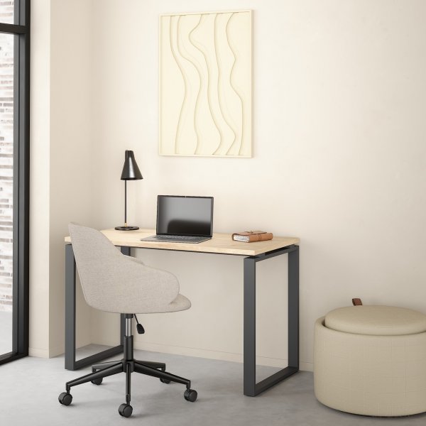 Bureau Sign 120 cm - Gris mat/hickory