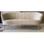 Snckan 3-sits soffa - Beige sammet / Mssing