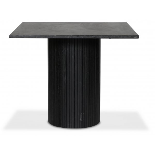 Decibel runt matbord 90x90 cm - Svart / Svart Donau granit