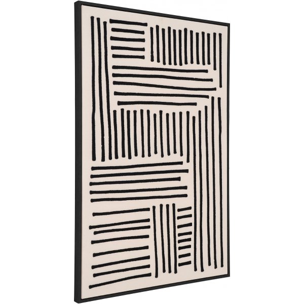 Tableau sur toile Lipari A 60 x 90 cm - Noir/Beige