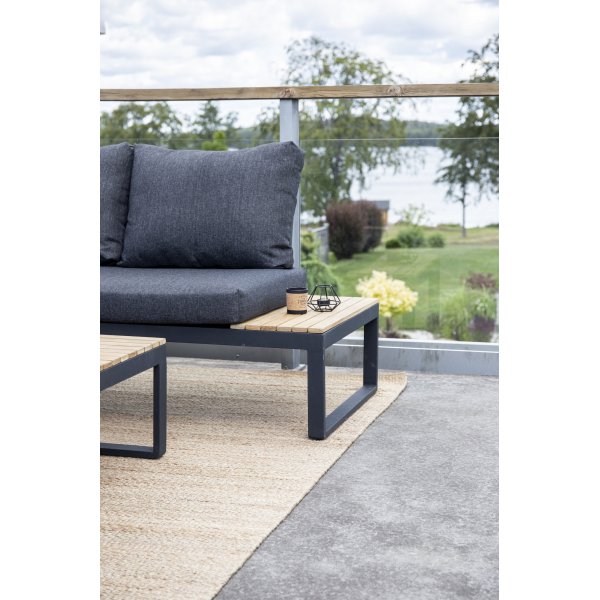 Ensemble salon Panama - Gris/noir/acacia Ensemble salon Panama - Gris/noir/acacia