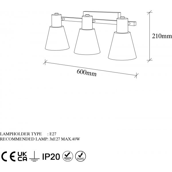 Gunnel wandlamp 13095 - Goud