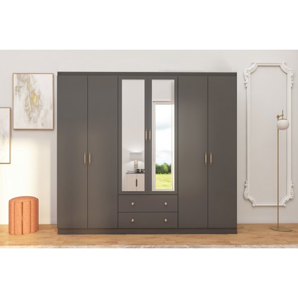 Lavinia garderob 210 x 50 x 210 cm - Antracit Lavinia garderob 210 x 50 x 210 cm - Antracit