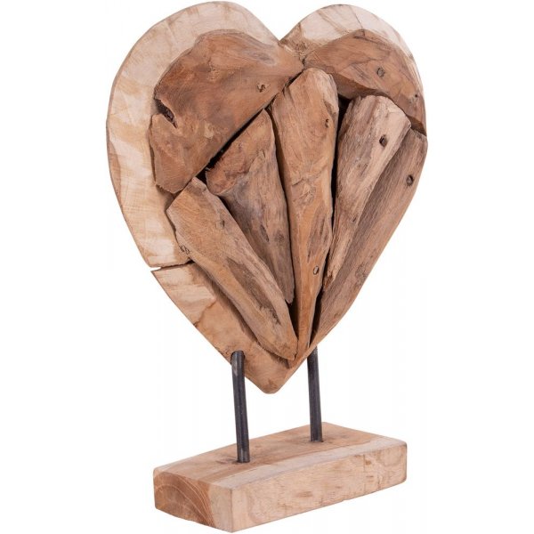 Almada dekoration hjrta - Teak