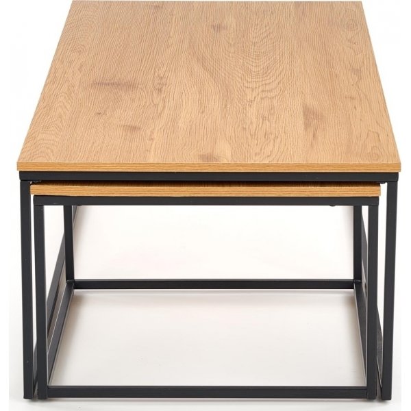 Table basse Palin 55x60 | 120x55 cm - Chne/noir