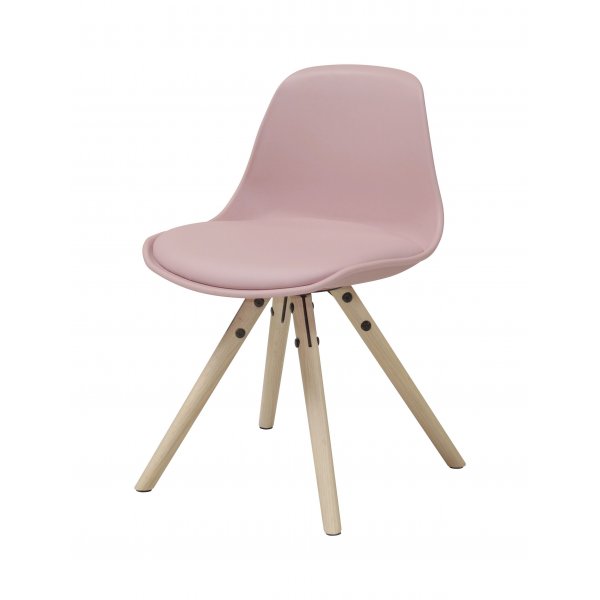 Woody Junior matstol - Rosa / ek