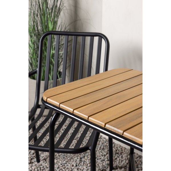 Holmbeck utematgrupp med 2 st Peking stolar - Svart/Natur