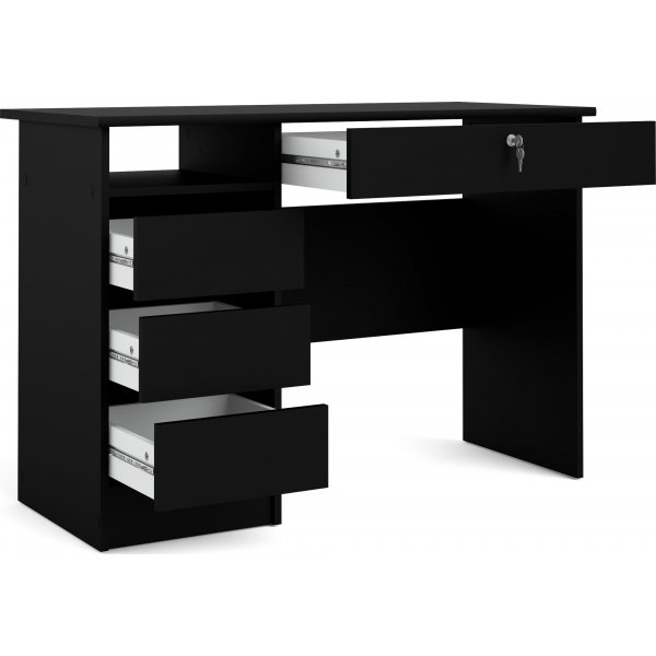 Function Plus skrivbord med 3 l�dor 109,3 x 48,5 cm - Svart