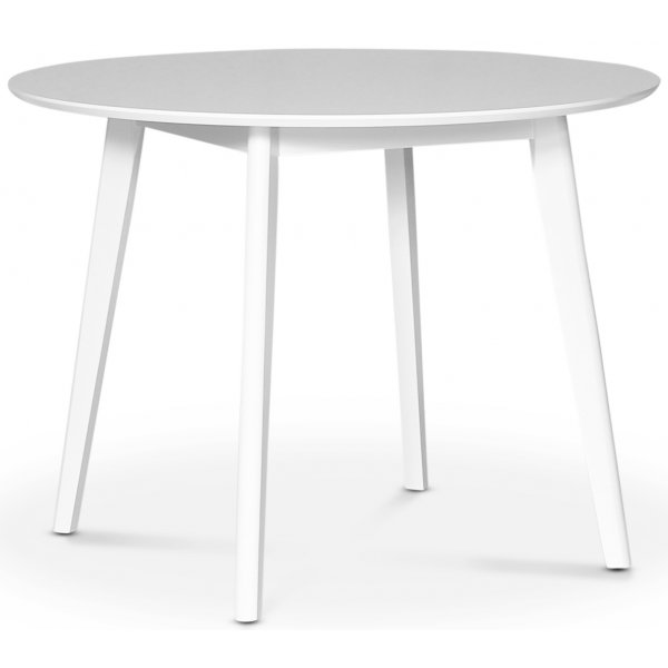 Runt matbord med 4 st svarta pinnstolar