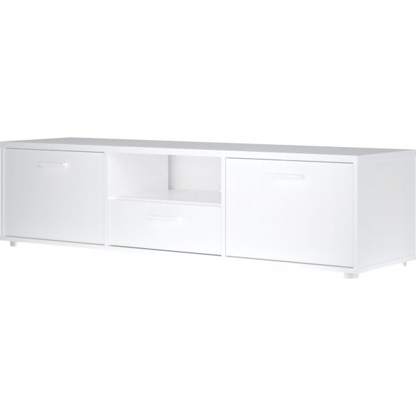 Banc mdia avec tiroirs - Blanc