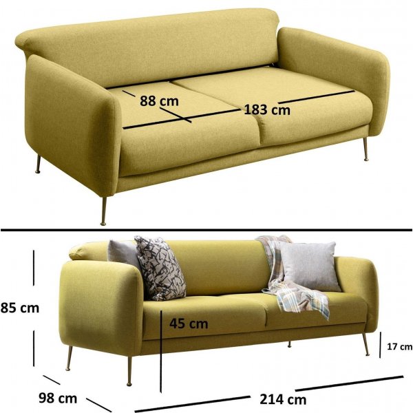 Canapé-lit Sevilla - Jaune Canapé-lit Sevilla - Jaune