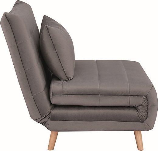 Fauteuil Spike en velours gris