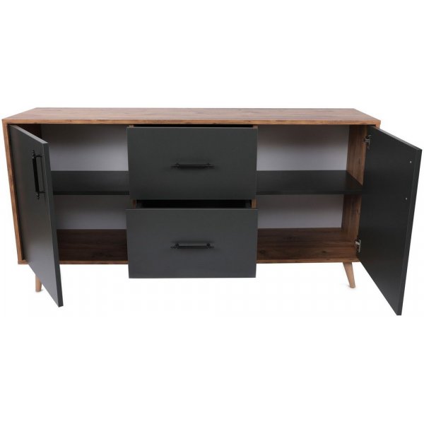 Cordoba dressoir - Walnoot/antraciet