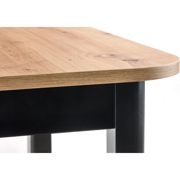 Table à manger extensible Bloom 90x160-240 cm - Chêne / Noir Table à manger extensible Bloom 90x160-240 cm - Chêne / Noir