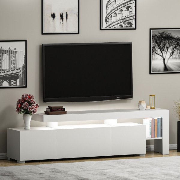 Meuble TV Beliz - Blanc Meuble TV Beliz - Blanc