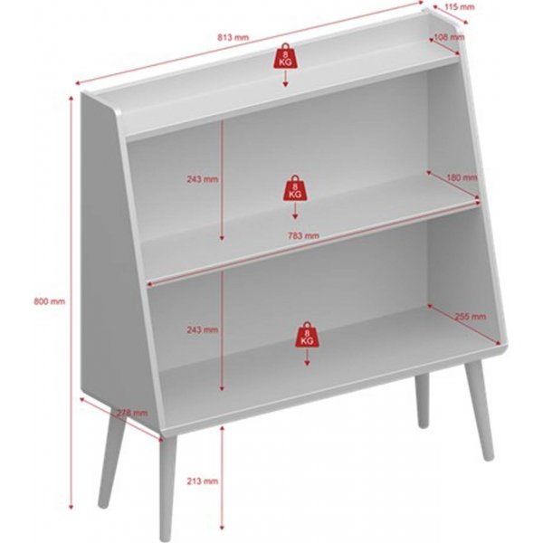 Bibliothèque Gaia - Vert menthe Bibliothèque Gaia - Vert menthe