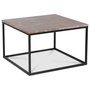 Table basse d'appoint 75 - Marbre brun / Noir