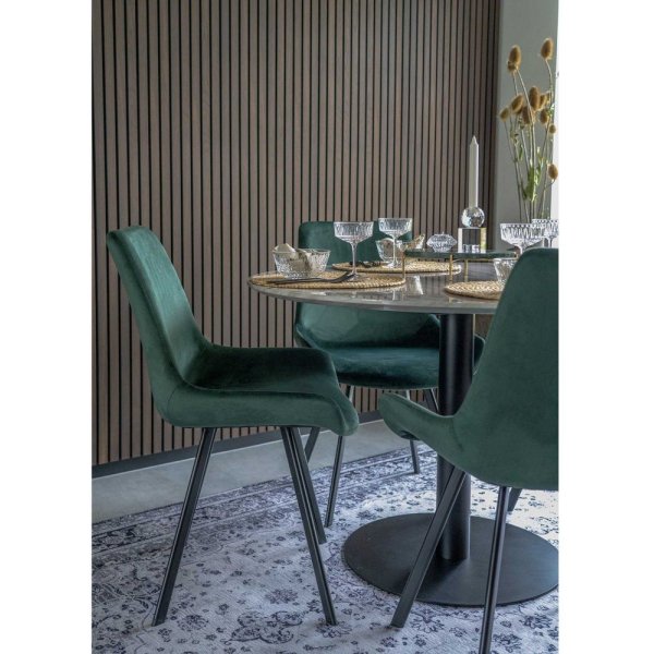 Bolzano Matbord - Marmorimitation/svart - 110