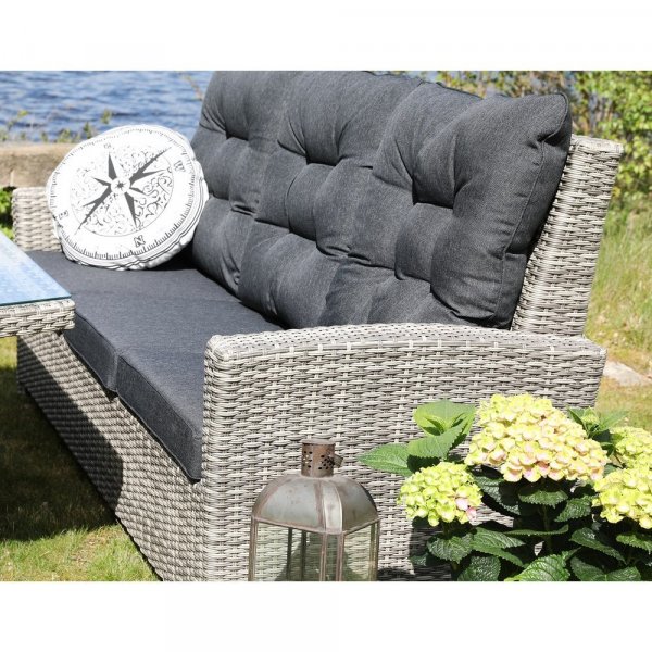 L�vlund utem�belgrupp st�llbara f�t�ljer - Whitewash konstrotting